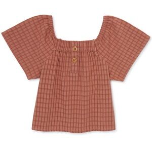 easy-peasy Toddler Girls Short Sleeve Henley Blouse